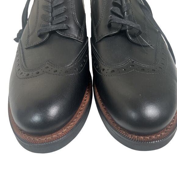 New Coach Black Wing Derby Dress Shoes Size 11 1/2